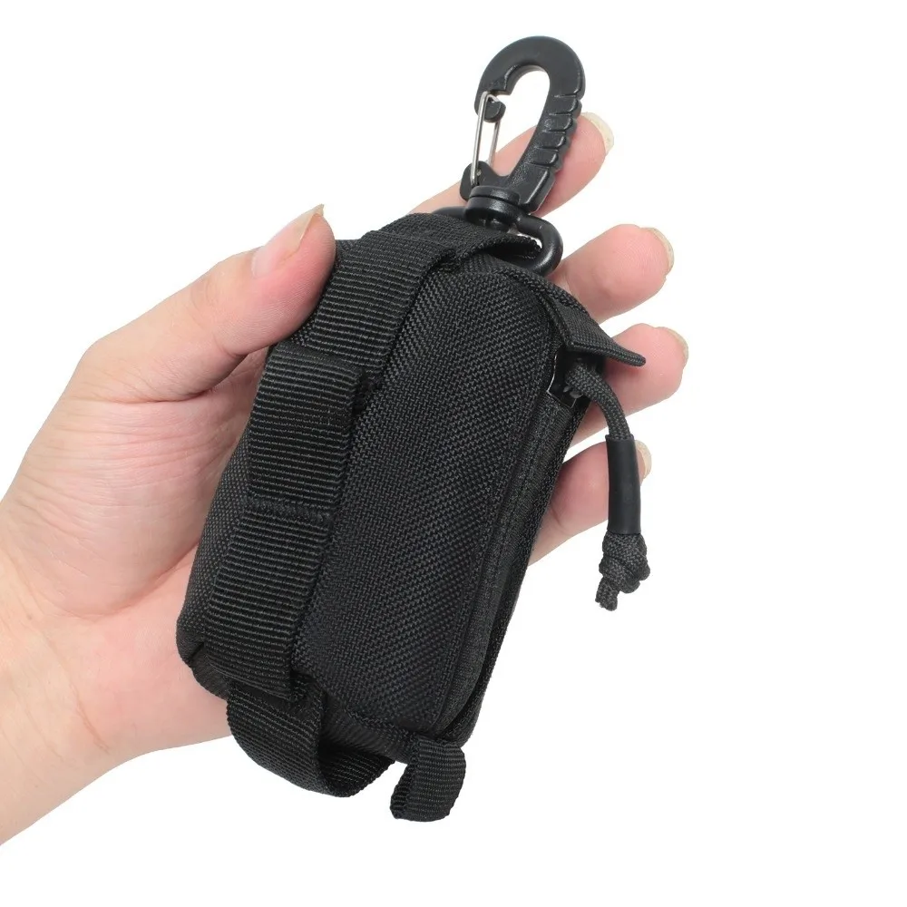 Small Men Sports Coin Purse Hanging Pouch Wear-Resistant Key Organizer Pouch Mountaineering Buckle Leisure Card Holder Men Male