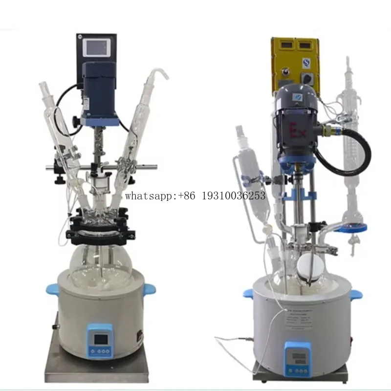 

Laboratory Single-layer Glass Reactor Electric Heating Jacket Type Electric Heating Stirrer Kettle 1L/2L/3L/5L