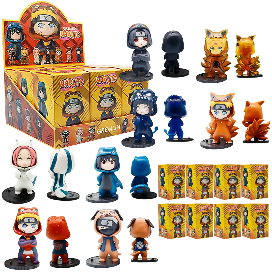 

In Stock Naruto Bnfigureq Pajamars Series Blind Box Action Figures Model Sasuke Kakashi Costume Design Decoration Gift Toy！！