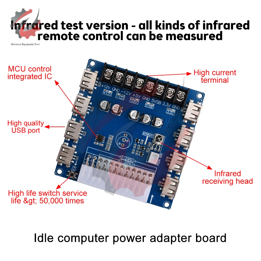 24-Pin ATX Netzteil Breakout Board USB Aufladen Desktop Computer Chassis Netzteil ATX Adapter Board Power Take-off
