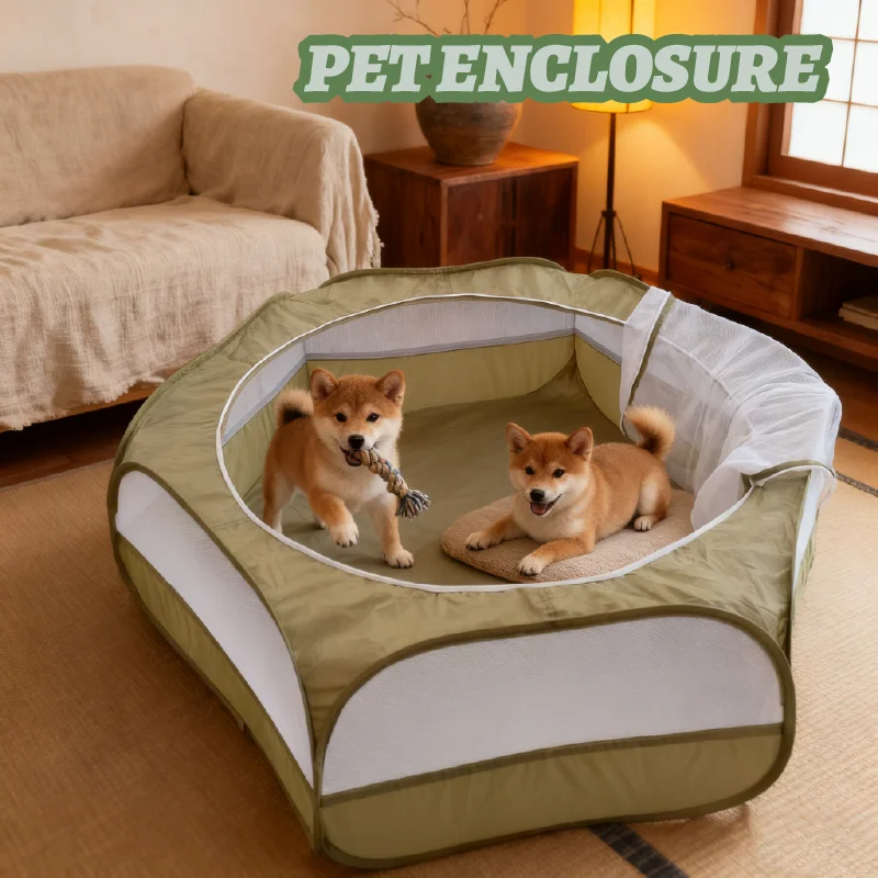 

Складной переносной манеж для мелких животных с крышкой, для использования в помещении/на улице, для цыплят, щенков, котят и других мелких питомцев