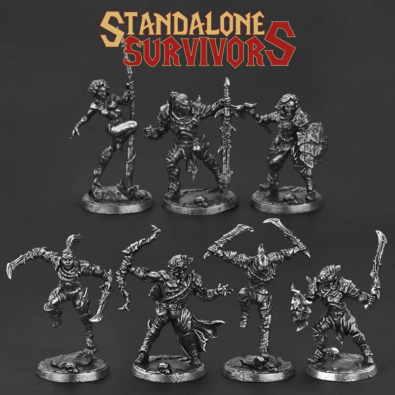 Metal Hell Survivor Soldier Action Figure - Desktop Miniature Ornament Creative Board Game Piece Collectible Model Toy for Boys