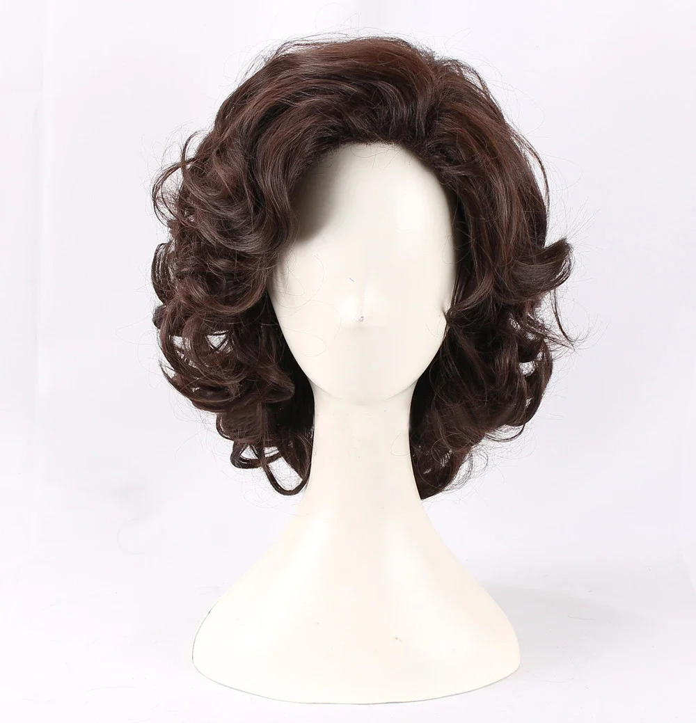 New Moive Dune Paul Atreides Cosplay Wig Men Dark Brown Short Curly Wig Heat Resistant Hair Role Play Wigs + Free Wig Cap