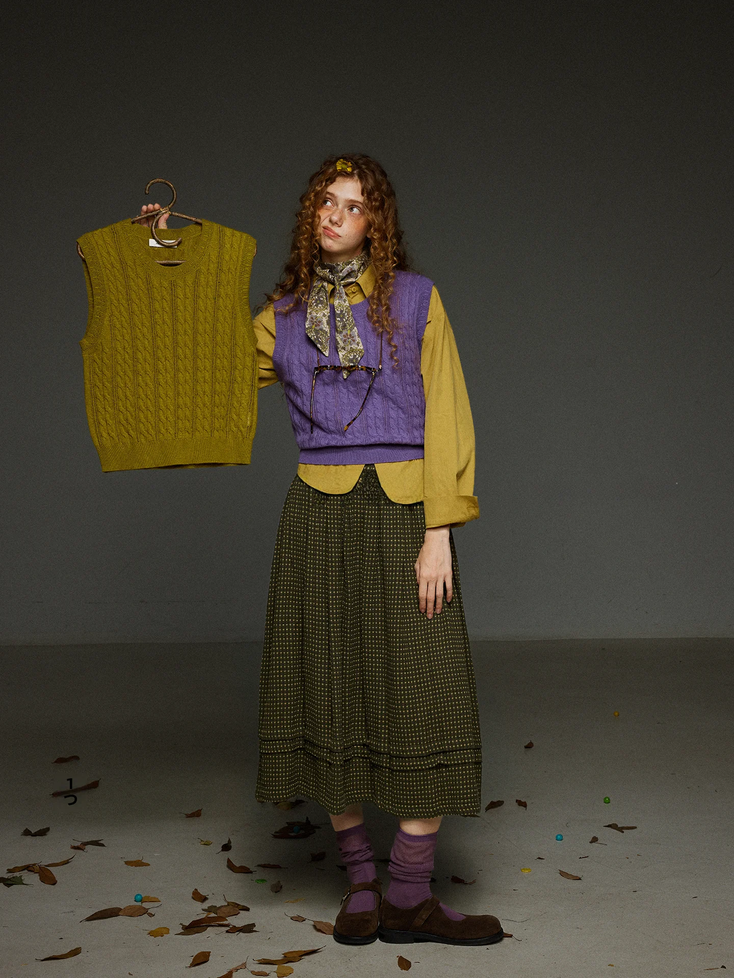 

Woolen Knitted Twist Vest Top Layering Vintage Sle Women's Loose Fit round Ne Pullover Casual Wear for Girls And Ladies