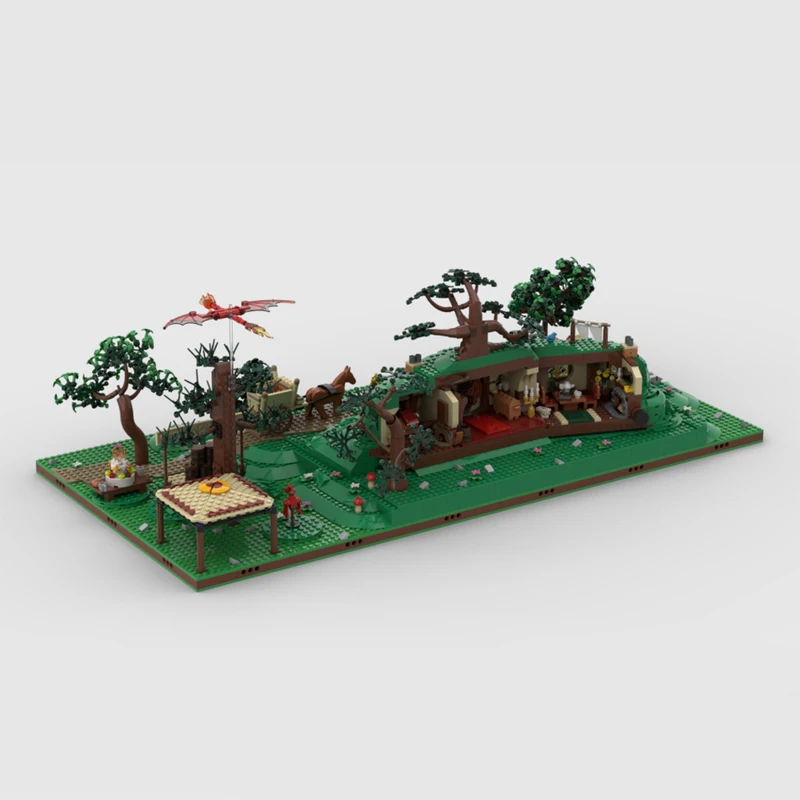 2056Pcs The Shire Display For Set 10354 Building Blocks Educational Diy Assembly Toy Gift For The Rings Fans And Scene Xmas Gift