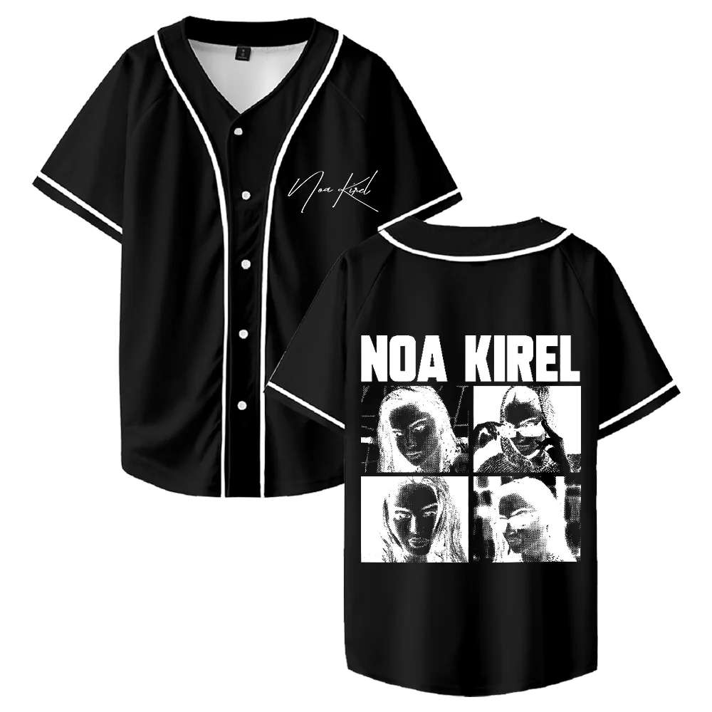 

Noa Kirel Merch 2025 Merch Бейсбольный трикотаж Модная уличная одежда Летняя футболка Хип-хоп Бейсбольный трикотаж с v-образным вырезом