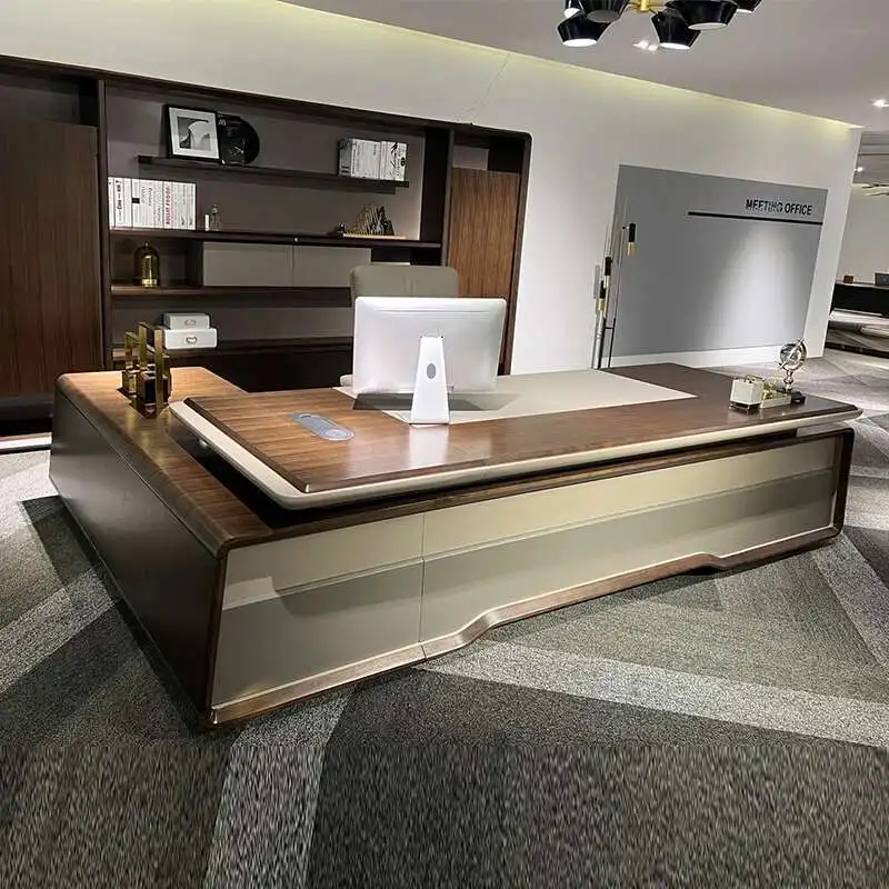 Design Combination Office Desk Organizer Work European High End Computer Desks Light Luxury High End Bureau Meuble Furniture