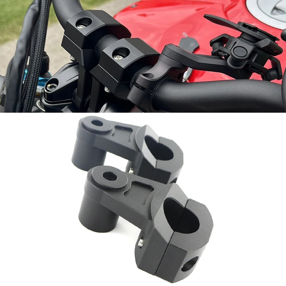 

1/8" 28mm Handlebars Mount Clamps Fat Bar Risers For moto guzzi Stelvio 1200 1200 Sport Griso 850 1100 V 100 MANDELLO STELVIO