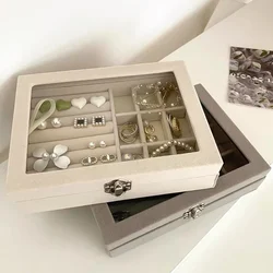 Jewelry Storage Box Earring Ring Necklace Organizers Storage Transparent Jewlery Holder Display Box for Jewelry  Classification