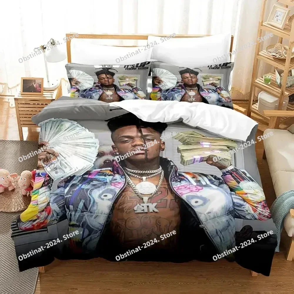 RIP Jaydayoungan Rapper 3D Printing Comforter Bedding Set,Duvet Cover Bed Set Quilt Cover Pillowcase,King Queen Size Bedding Set