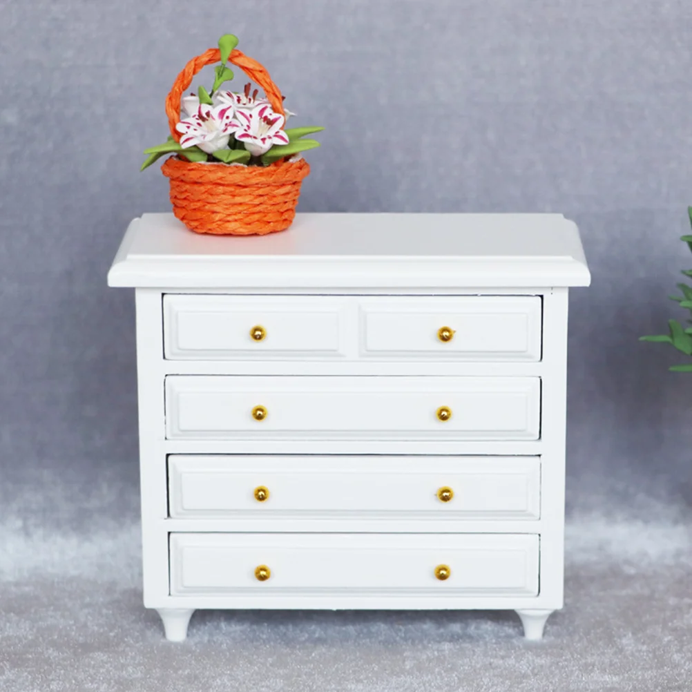 Decoración de gabinete de madera en miniatura, artesanía fina, Mini muebles de casa realistas, modelo de empresa de proyectos de graduación para estudiantes, 1 ud.