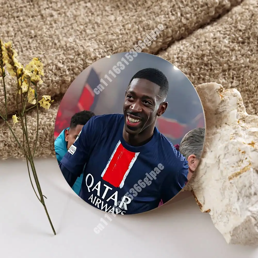 Football O-Ousmane D-Dembele France Team Round Coaster for Drink Cup Relaxing Coffee Nook Sustainable Lifestyle Decor