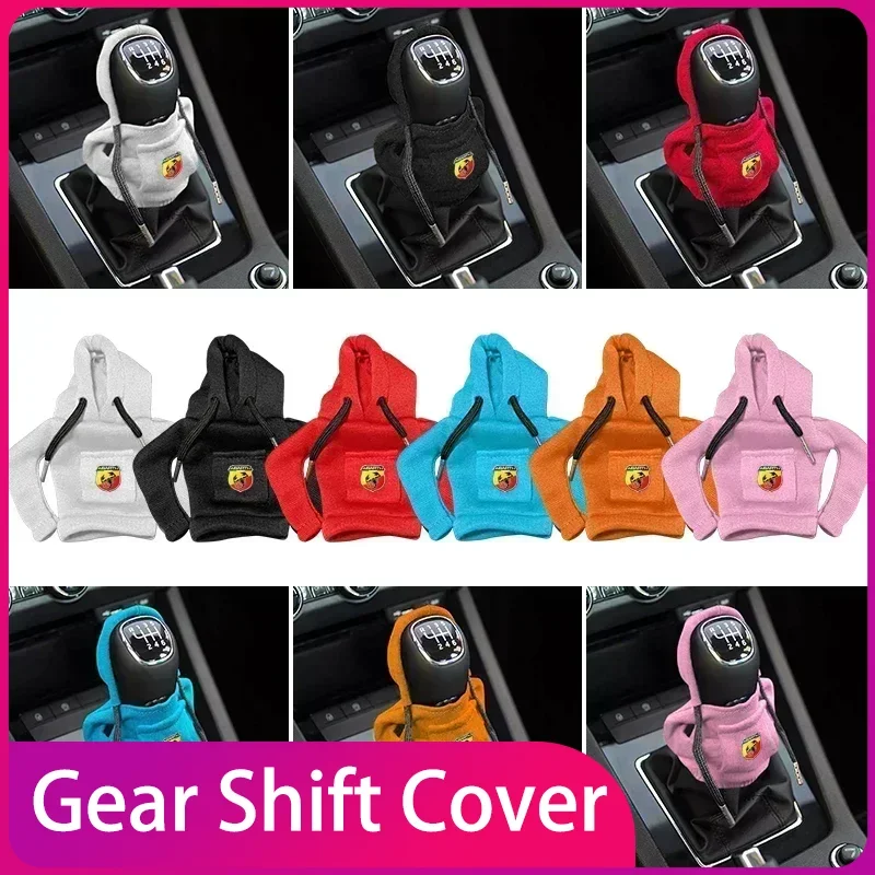 

Gear Shift Hoodie Cover Decoration Car Shift Lever non-slip Interior Decor For abarth 695 595 500 124 Spider PUNTO Accessories
