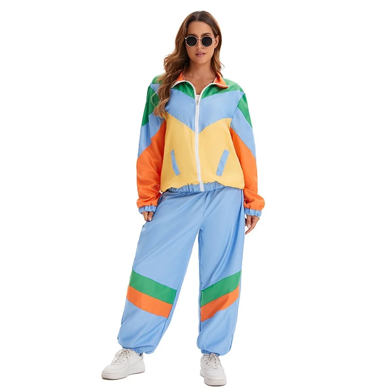 2025 جديد ريترو 70s ديسكو الهيب هوب رو جايت زي loween ex المرأة Faion الإنتاج الصيني موسم الربيع