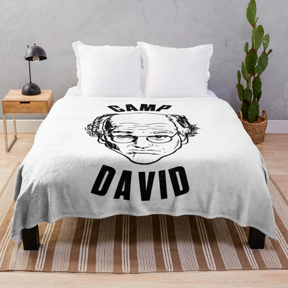 

Camp David Larry David Presidential Retreat Parody Funny Throw Blanket Bed Sofa Quilt Large Personalized Gift Blankets