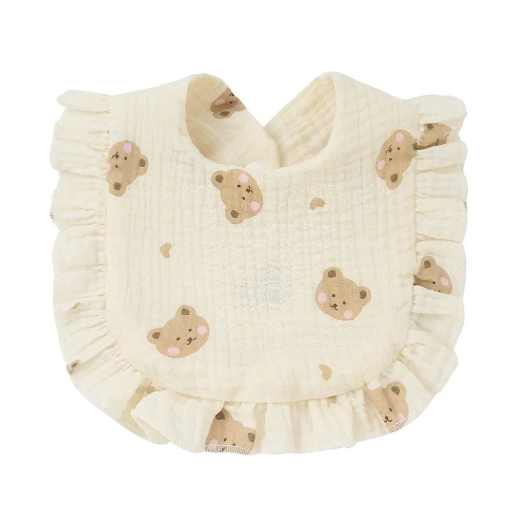 

Useful Cotton Newborn Bibs Soft Material Absorbent Infant Burp Cloths Colorful Drool Bandana 0-24 Months