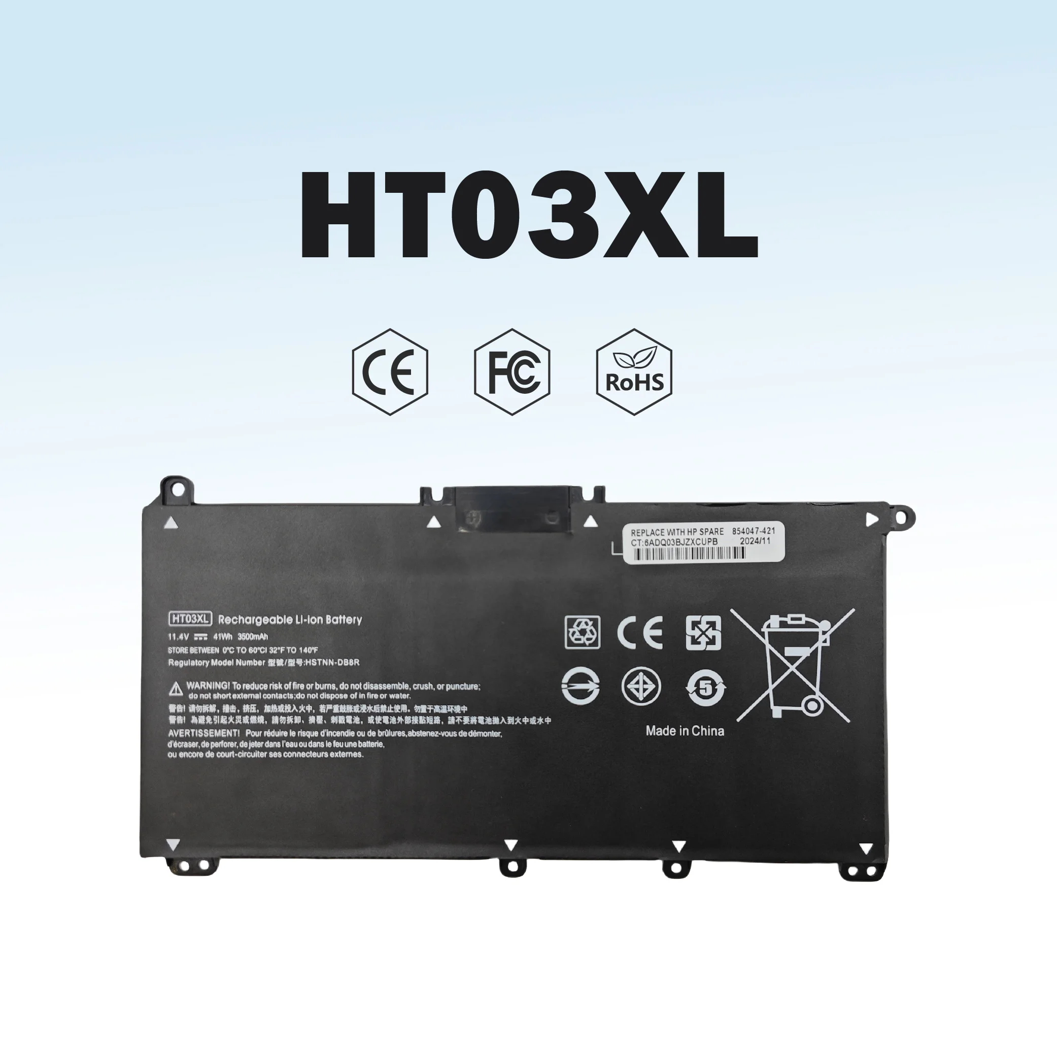 HT03XL L11119-855 Laptop Batteries for HP Pavilion 14-CE 15-CS 17-by Series