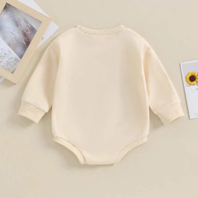 

Infant Baby Boys Spring Outfits Funny Letter Print Long Sleeve Bubble Romper Baby Boy Clothes Set Playsuit