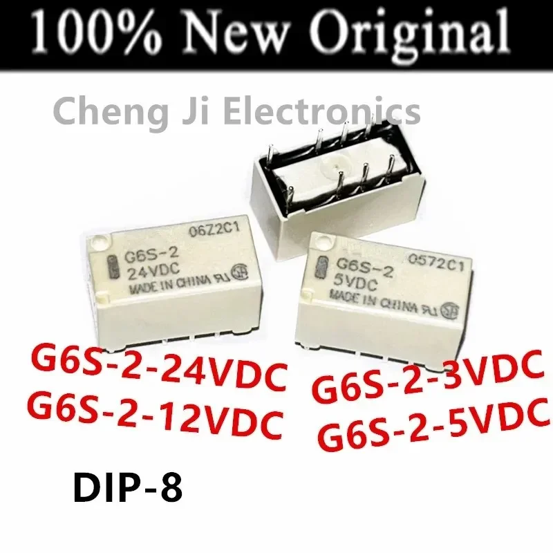 10PCS/Lot    G6S-2-3VDC 、G6S-2-5VDC 、G6S-2-12VDC 、G6S-2-24VDC   DIP-10   New Original Inline Signal Relay   G6S-2