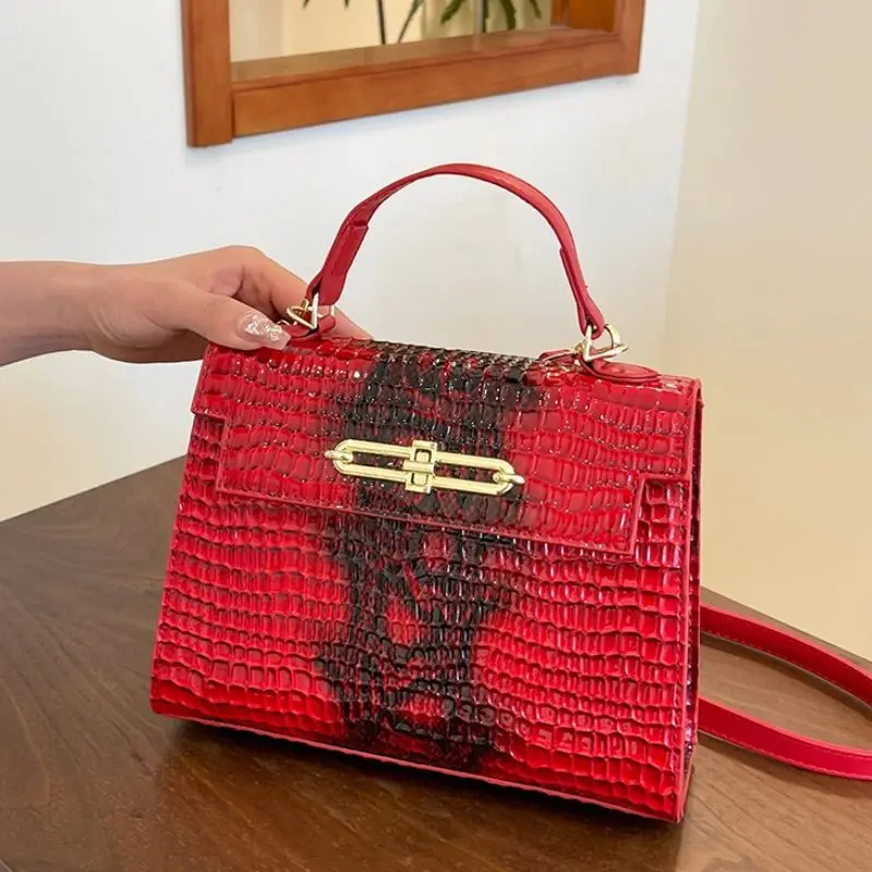 

Women's Shoulder Crossbody Patent Leather Handbag, Adjustable Strap & Multi-Pocket for Work Travel Evening Events