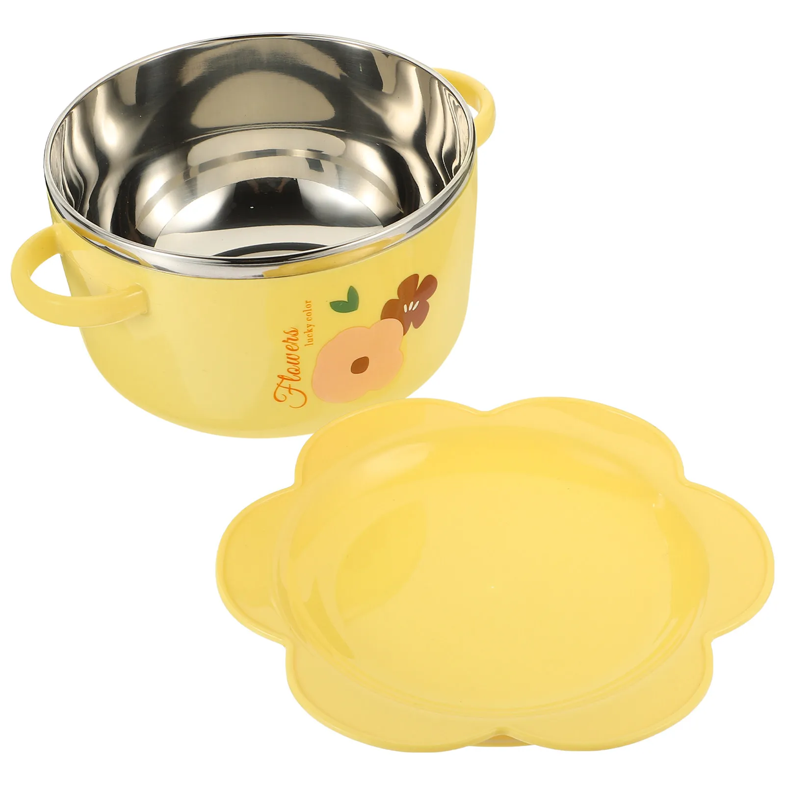 

Elegant Stainless Steel Noodle Bowl with Lid Compact Reusable Soup Bowl for Ramen Instant Noodles Stewing Steaming Fine