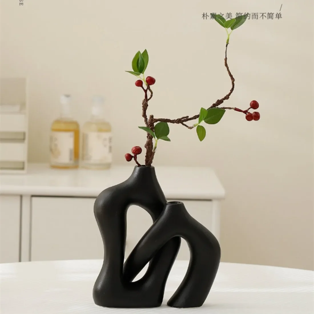 Irregular Flower Vase Modern Minimalist Exquisite Plant Pot Flower Art Ornaments Vases Home Decoration Room Accessories Gift