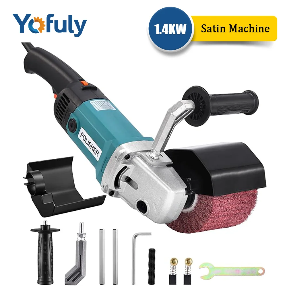 

Yofuly 1400W Electric Metal Wire Drawing Machine Portable Polishing Machine for Wooden Stainless Steel Polishing with Grinding