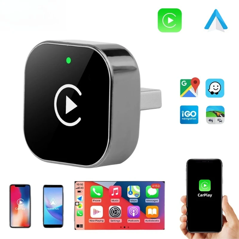 

2 in 1 carplay box Wired to wireless Android AUTO adapter Car machine interconnection box,Compatible with 98% Car Mobile