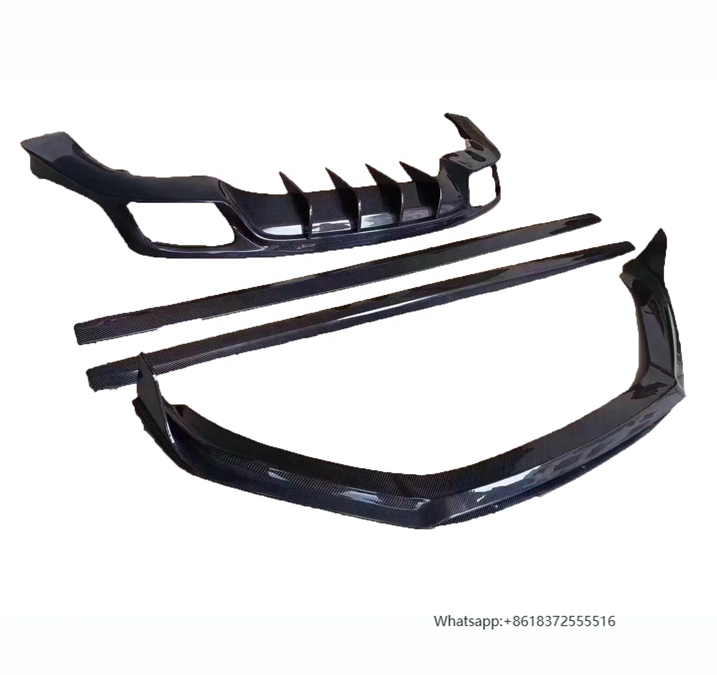 

daCarbon Fiber Front Lip Side Skirts Rear Diffuser Body Kit for Porsche Panamera 971 Bodykit