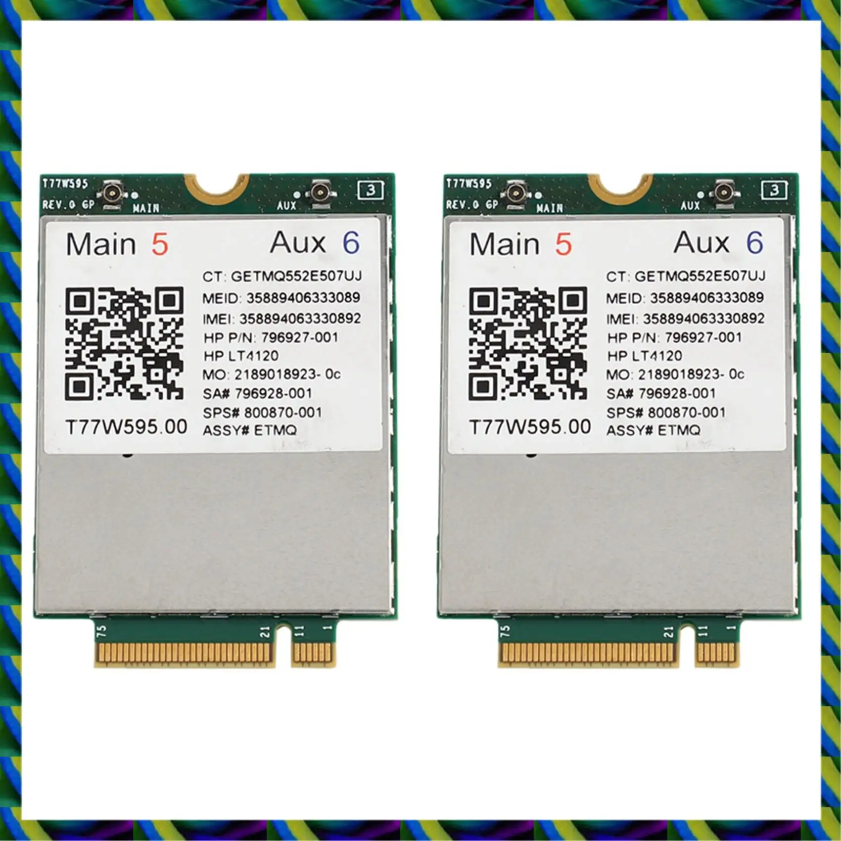 يوميا 2X Lt4120 X5 LTE T77W595 796928-001 4G WWAN M.2 150Mbps LTE مودم ل HP Elite X2 840 850 G3 640 650 645 G2 أخضر