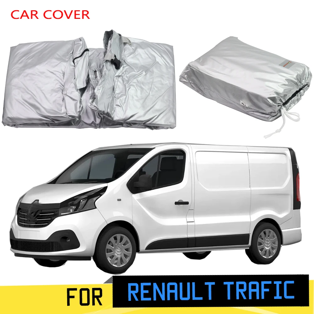 

Full Car Cover Outdoor Anti-UV Sun Shade Rain Snow Scratch Protection MPV Cover Windproof For Renault Trafic 2001-2019