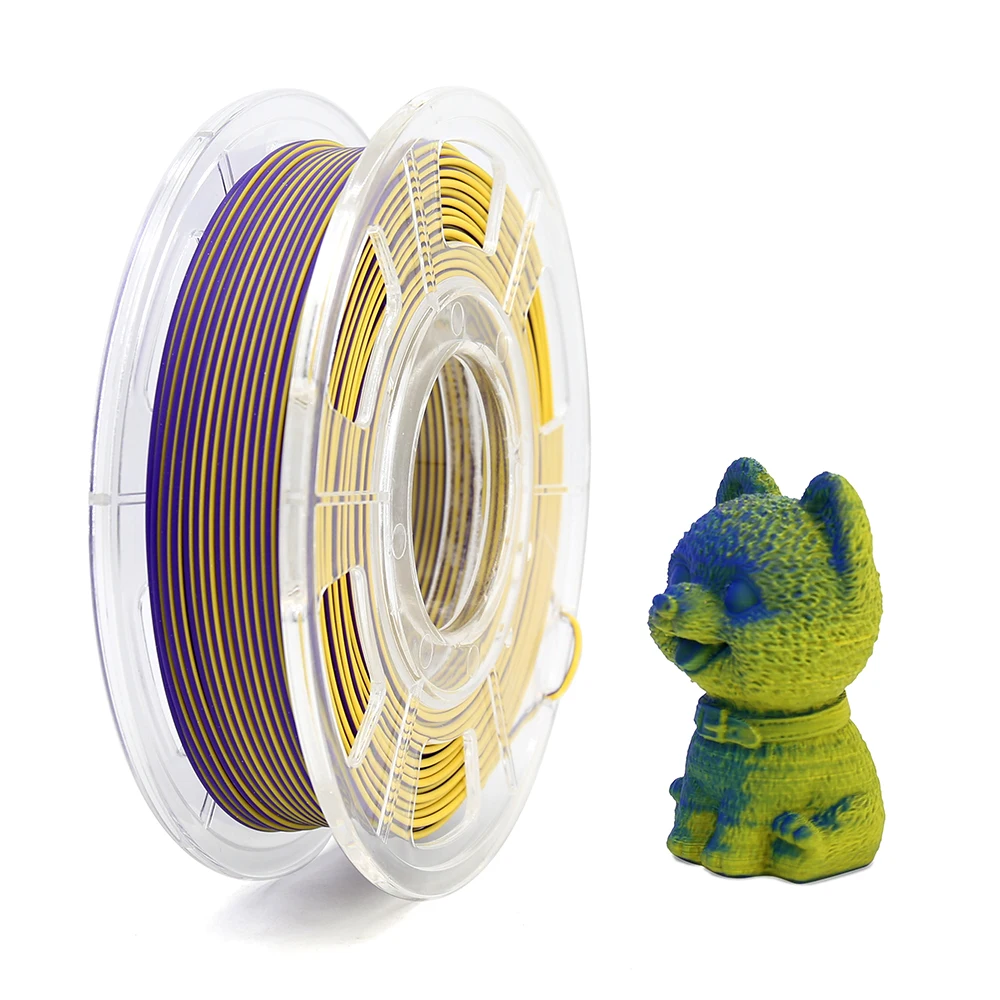 veeology 2 Colors in 1 3D Plastic Rods  Dual Color filament  magic color matte PLA bicolor 3d printer filament