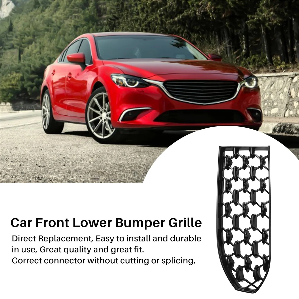 Car Front Lower Grille Bumper Grille Cover Decoration for CX30 -30 2020-2021