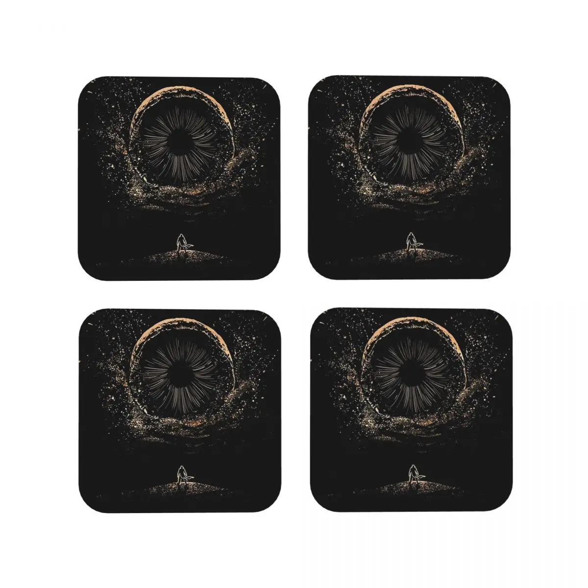 

Подставки Shai-Hulud The Sandworm, кухонные салфетки, нескользящие изоляционные коврики для чашек, кофейные коврики для декора, домашняя посуда, подушечки, набор из 4 шт.