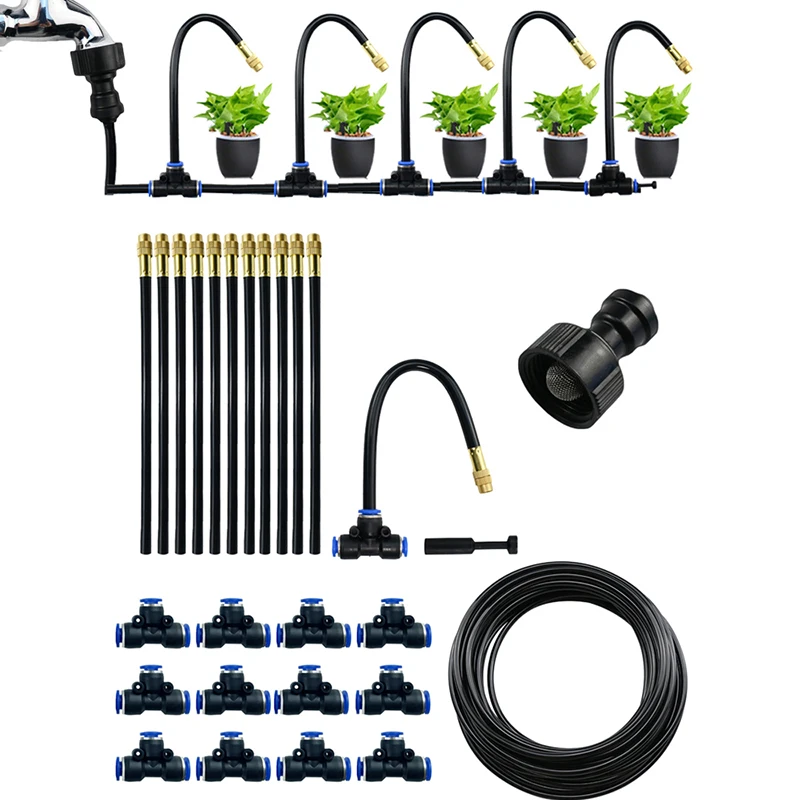 

Garden Drip Irrigation Spray Suit Automatical Micro Drip Irrigation Watering Kit 6-20m 3/4 Inch Internal Threaded Interface