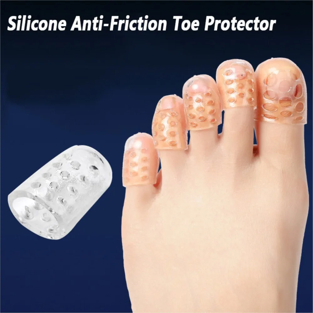 10/30/50pcs Breathable& Elasticity Silicone Toe Caps Clear Soft Gel Anti-Friction Toe Protector 1.5*2.5cm Silicone Toe Sleeves