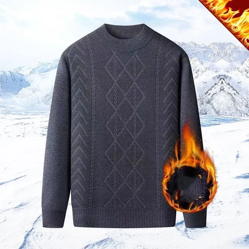 Uomo autunno inverno solido girocollo geometrico Paisley lanterna manica lunga maglione lavorato a maglia canottiera moda Casual sciolto top