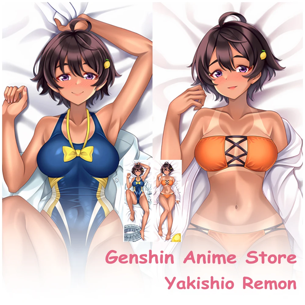 

Аниме Yakishio Remon, чехол для всего тела Dakimakura, реквизит для косплея, двухсторонняя наволочка из персиковой кожи с принтом, чехлы для подушек отаку