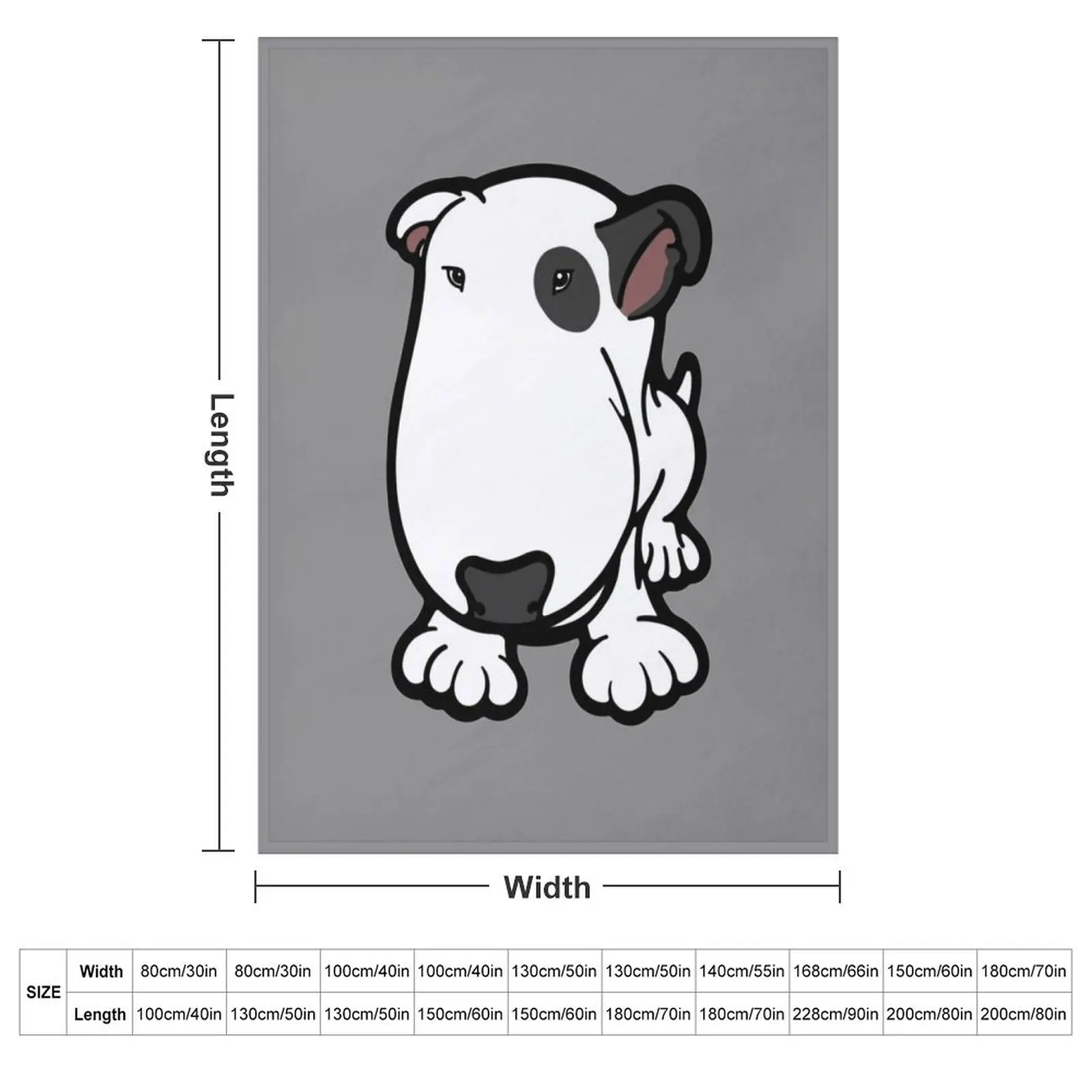 Eye Patch Cartoon Bull Terrier Throw Blanket Softest Warm Camping blankets ands Blankets