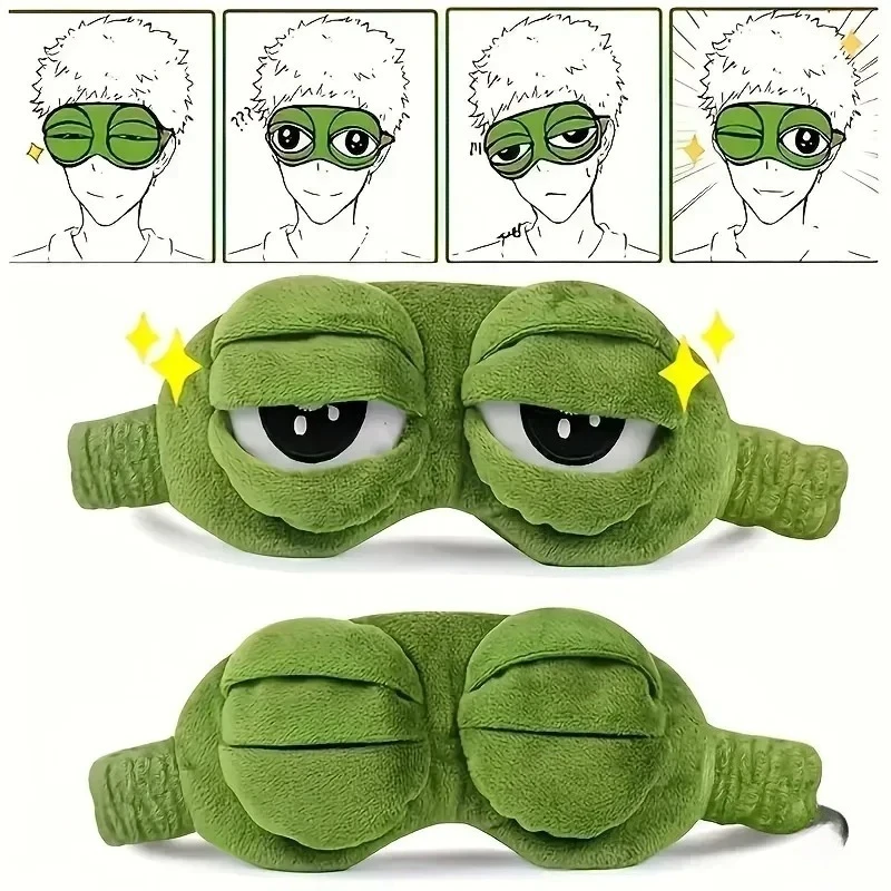 Frog Plush Headband for Women, Specifically for Washing Face and Applying Face Masks, Sun-blocking Sleep Eye Mask Breathable
