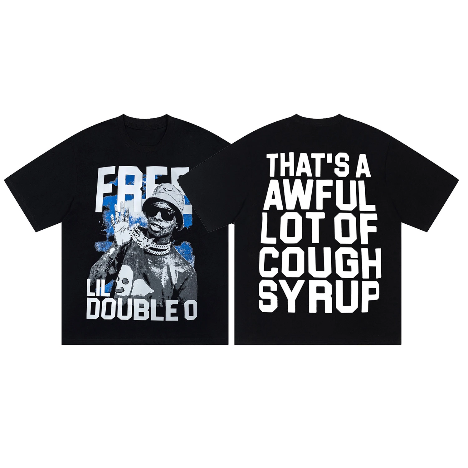 Top Summer That A Lot of Awful Cough Syrup American-style High Street Short-sleeved T-shirt for Both Men and Women Cotton