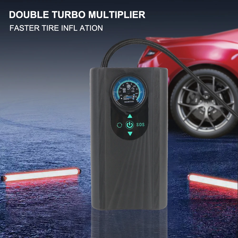 Высокоточный насос для накачивания шин мотоцикла, 12 В, электрический воздушный компрессор для мотоцикла, авто велосипеда, ручной воздушный насос для быстрой накачки