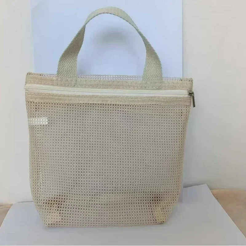 1Pc Single Handle Mesh Waterproof Travel Wash Bag Portable Sports Swimming Sundries Storage Hand Carry Pouch