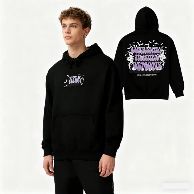 XPLR Sam and Colby Hell Week Fighting Demons HW Halloween Merch Hoodies Unisex Hooded Sweatshirt Casual Clothing
