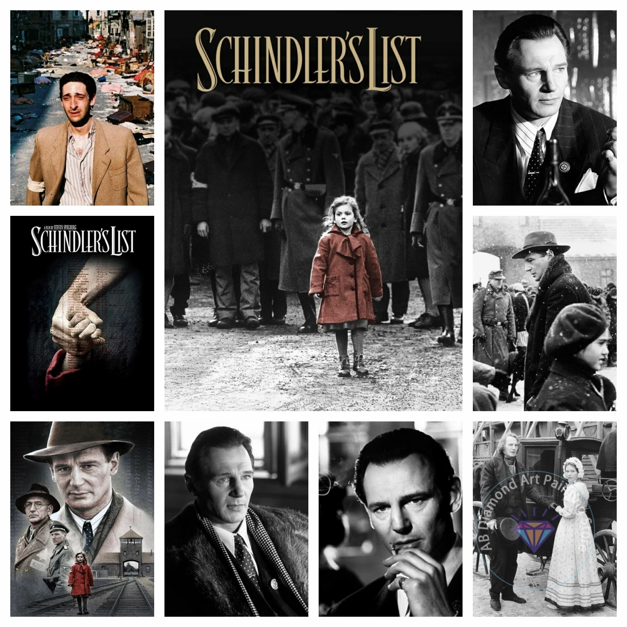 

Schindler's List Movie Stills AB Diamond Painting Kit 5D DIY Diamond Embroidery Cross Stitch Handmade Art Gift Crafts Home Decor