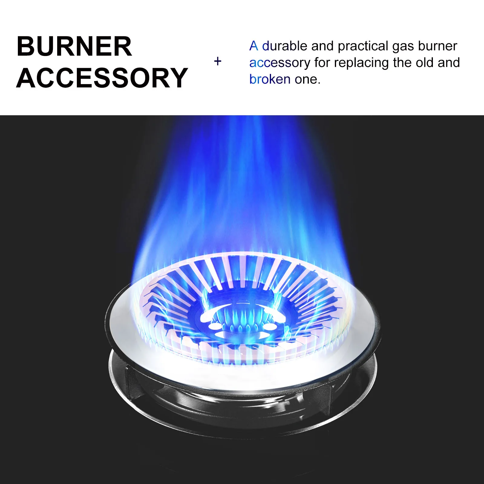 

Stove Cover Single Camping Burner Stainless Steel Pan Gas Ring Reducer Replacement Fire