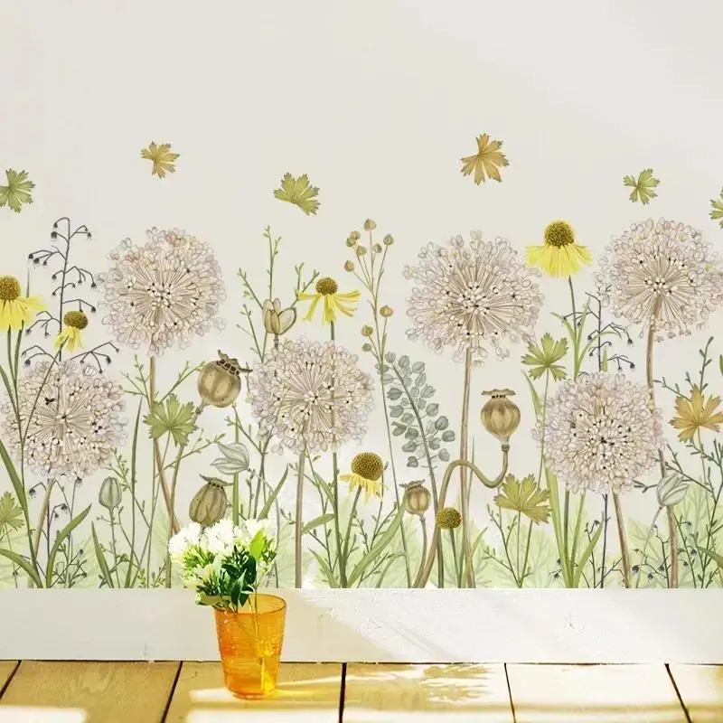 Vinilo Diente de León decorativo – Pegatina pared retro salón y jardín - imagen 4
