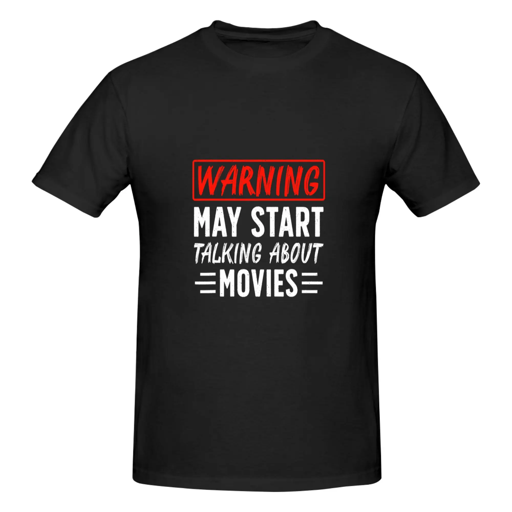 Funny Warning May Start Talking About Movies Essential Men's Printed T-Shirt Unisex T shirtSport Women