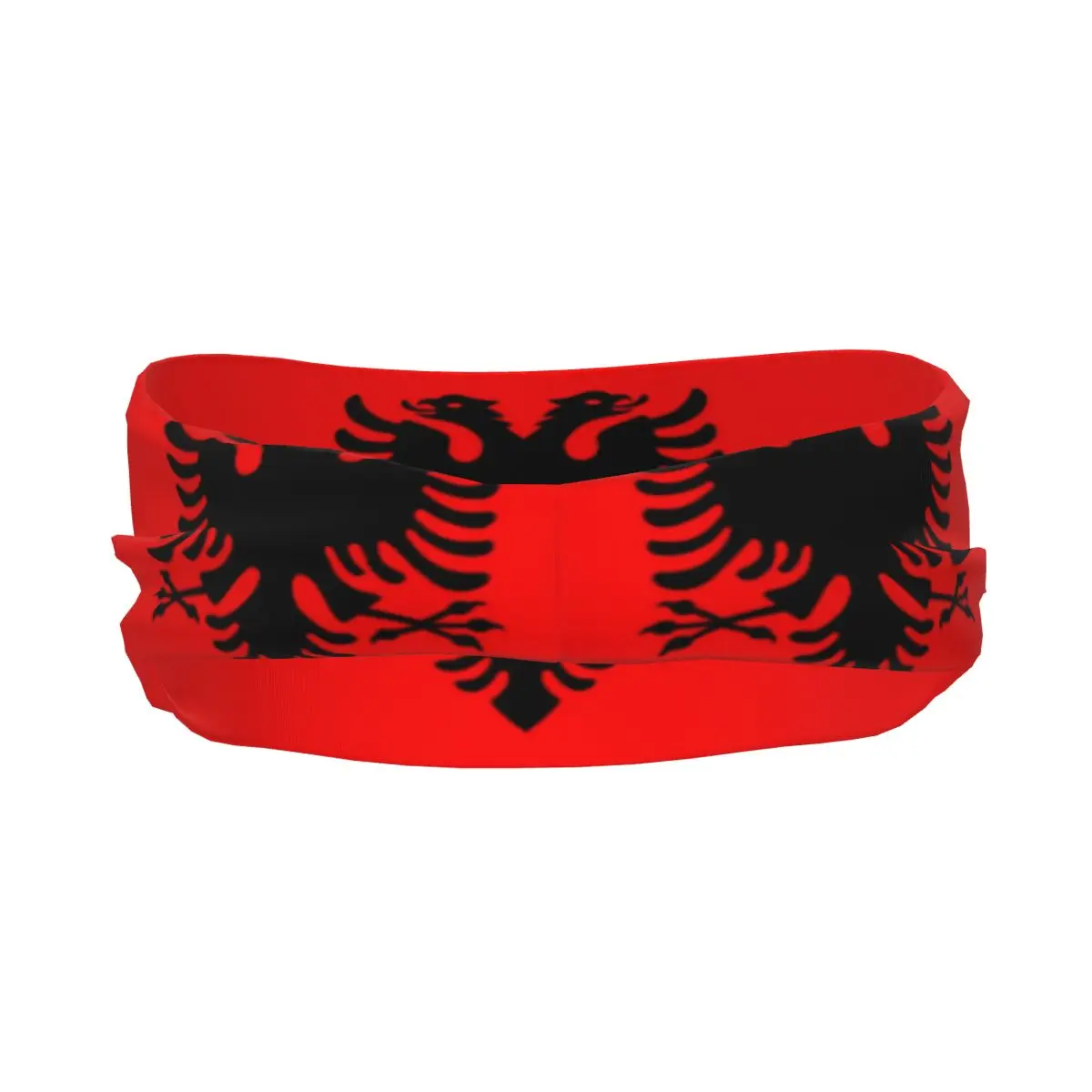 Flag Of Albania Elastic Hair Band Yoga Headband Makeup Hair Hoop Headwrap