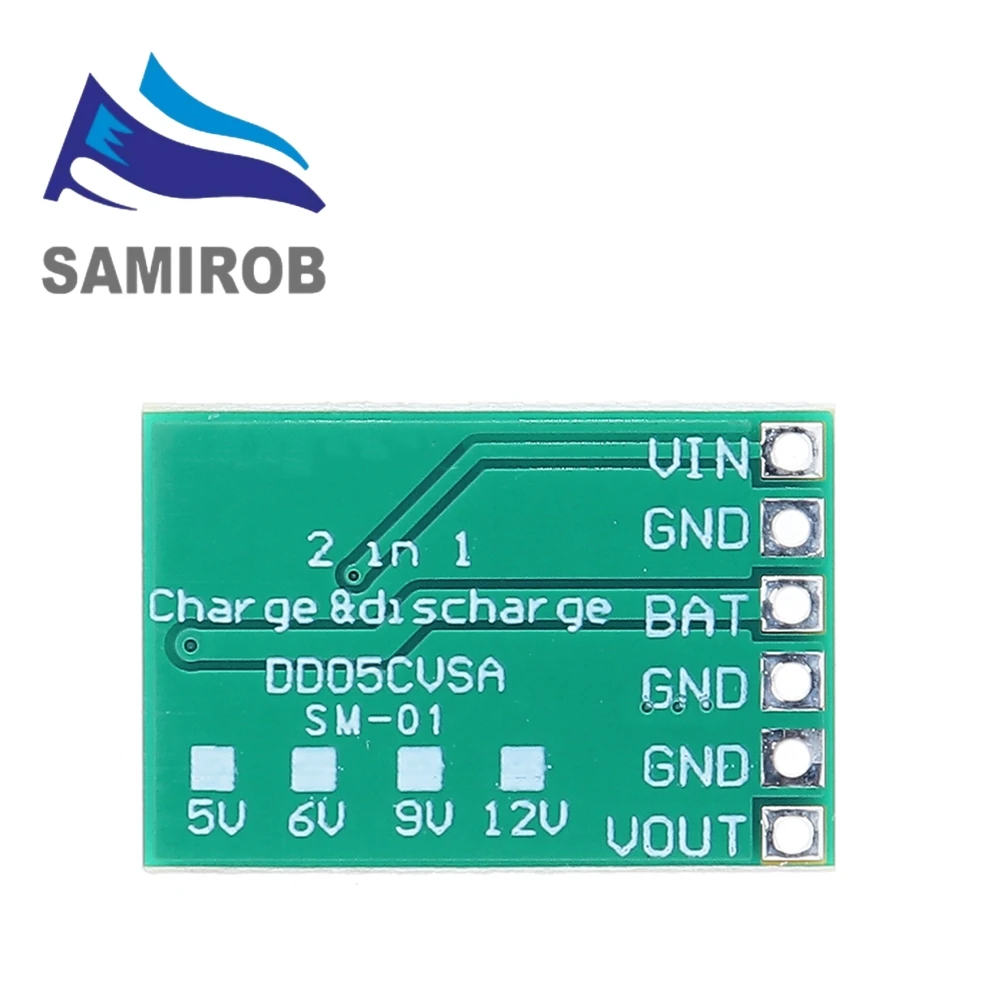 3.7V 4.2V Charger 5V 6V 9V 12V Discharger Board DC DC Converter Boost Module For Diy Solar Mobile Power Charger Module DD05CVSA